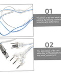 Women's Foil Fencing Body Cord And Mask Connector Cable with durable stainless steel wire clip for epee gear practice.
