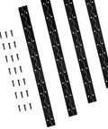 Rock Solid 18 Inch Black Piano Hinges 4 Pack 304 Stainless Steel Heavy Continuous Hardware For Folding Cabinets And Rust Proof Outdoor Projects Totally Built Different with screws.