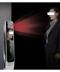 Top Shelf Smart Electronic Door Lock With 3D Face Recognition And Palm Vein Access showing face detection in a dark setting.