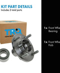 Front Wheel Bearing And Hub Kit For 2002 To 2006 Nissan Sentra Direct Fit Replacement Includes One Front Wheel Bearing And One Front Wheel Hub Plus DIY Video Guide For Easy No Fuss Plug And Play Installation.