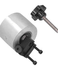Heavy Duty Aluminum Alloy Belt Grinder Tracking Wheel Smooth Operator Drag Roll showing aluminum drum and mounting hardware.