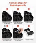 Heavy Duty Trash Can Dolly Featuring Slick 4 Way Swivel Casters Fitting 16 And 23 Gallon Bins Built Tough For No Sweat Waste Moving Up To 200 Lbs Capacity assembly guide with six steps.