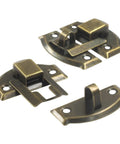 Old School Bronze Toggle Hasp Latch Set 12 Pack for Jewelry Boxes and Crafts with durable iron hardware finish