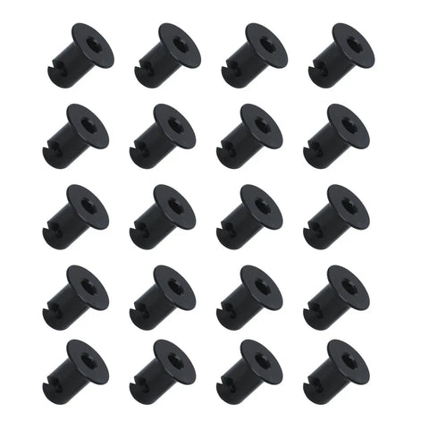 Hella Tough Aluminum Quarter Turn Fasteners With Flush Allen Head And Dzus Button Style For Zero Hassle Sheet Metal And Door Panel Mounting In A Rock Solid 20 Pack Kit For Street Rod Projects, black finish, 20 pieces