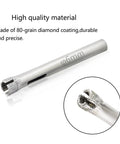 Heavy Duty Diamond Hole Saw Drill Bits For Glass Tile And Porcelain Masonry Stone 1/4 Inch 6mm Nickel Plated Carbon Steel Core Cutter Pack Of 15 No Sweat Precision Drilling, detailed view of 6mm diamond-coated drill bit.