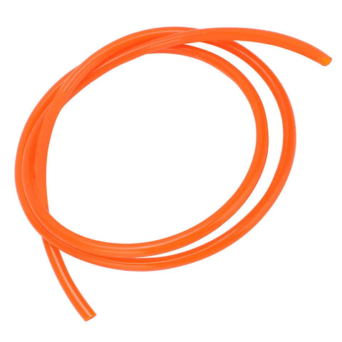 Heavy Duty Flexible TPU Pneumatic Air Hose With Reinforced Wall Pressure Resistance For Woodworking Tools And Air Compressors Built Tough As Nails For Daily Shop Tasks, orange TPU hose coiled.