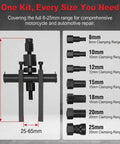 Heavy Duty 10 Piece Blind Hole Bearing Puller Tool Set Fits 8 Mm To 25 Mm Wheel Bearings For Golf Carts Cars Ensures Zero Drop Grip Safely Saves Cash Vs Single Tools Get Garage Work Done Tonight Using Kit For Mechanics And Users Who Need Reliability. 8-25mm bearing puller set, carbon steel, with 8mm to 25mm clamps and 145mm frame