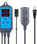 Dual Stage Temperature And Humidity Controller Kit With Prewired AC Outlets, ITC308 Thermostat And IHC200 Humidistat cables
