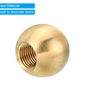 Brass M10 Thread Lamp Finial Cap Knob 20mm Dia 18mm High, smooth brass ball screw cap for furniture lighting lamps decoration