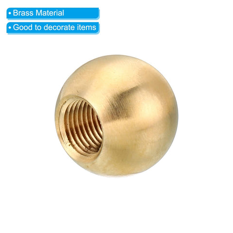 Brass M10 Thread Lamp Finial Cap Knob 20mm Dia 18mm High, smooth brass ball screw cap for furniture lighting lamps decoration