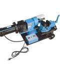 Rock Solid Electric Tube Pipe Notcher One Horsepower Plug And Play Rig Running Steady 280 RPM with workholding vise and motor.