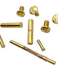24K Gold Plated 1911 Grip Screws And Pins Kit For All Full Size 1911 Models 45 ACP And 9mm Hardened Steel Set Of Four display