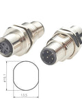 Bulkhead M12 D Code 4 Pin Male To Female Connector IP67 Shielded Wall Pass Thru Panel Mount Socket shown in detail view.