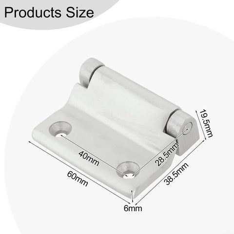 Heavy Duty Industrial Door Hinge For Mechanical Equipment Crafted From Grade 304 Stainless Steel With Protective Coating Delivers Heat Resistance Smooth Operator Action And Ridiculous Strength Built Like A Tank For Any Serious Workshop, 60mm x 40mm size.