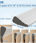 Kneelisa wedge-shaped weather stripping seal, white cover with black foam core, 118 in long for exterior door gaps