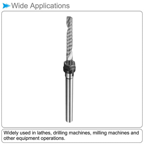 ER11A Router Collet Chuck Extension Rod, 12mm Shank, 100mm Length, Five Inch Total, One Half Inch Diameter, CNC Milling Tool Holder