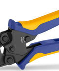 Image of Heavy Duty Ratcheting Crimping Tool for Heat Shrink Connectors, 7 Inch Wire Crimper with durable forged dies and easy grip.
