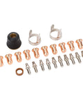 Pro Grade Ipt40 Plasma Cutter Consumables Set Includes 24 Pcs Electrode Tips And Nozzles For Cut 55ds Pro And Cut 65ds Machines, assorted parts.