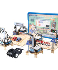 SharkBot 2 In 1 Intelligent Transportation Kit For Arduino And Scratch Smart Robot Car Kit Kid Friendly STEM Coding Toy For Classroom And Home Education ESP32 Powered Hands On Learning For Kids And Teens, transport display kit with sensors and car