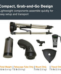 Components of NexStar 90SLT Mak Totally Portable Computerized Telescope with Star Locating laid out on a surface.