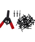 Must Have Auto Repair Essentials: Ergonomic Plastic Rivet Gun Kit With 41 Piece Assortment Set For Quick Car Trim Fastener Removal And Easy Home Fixes, black rivet gun and clips
