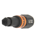 Close-up of a ball end hex bit from the Ball End Hex Bit Set For Impact Drivers, 20 Pc Kit With Bit Holder And Carabiner, Premium S2 Steel Bits