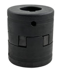 Heavy Duty Three Piece L Jaw Coupling Set With Rubber Spider For Log Wood Splitter One Half Inch To One Inch Bore HT250 Cast Iron