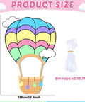 Party Ready Hot Air Balloon Photo Prop Backdrop For Travel Theme Parties And Photo Booths, Colorful Balloon Decor