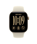 Top Tier Health Smartwatch With Game Changing Heart Rate Sensor Measuring HRV Every Five Minutes For Ultimate Stress Recovery Insights And Full Body Wellness Tracking In Compact 42 mm GPS Case, displaying time and heart rate.