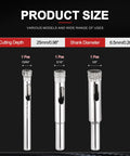 Pro Grade Diamond Hole Saw Set For Tile And Stone Hassle Free Drilling, three sizes shown with 6.5mm shank diameter.