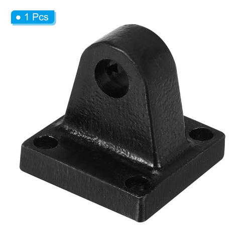 Beefy Durable Pneumatic Cylinder Foot Flange Mounting Bracket 45x45x46mm black steel rear mount with pivot clevis