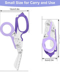 Six In One Heavy Duty Emergency Trauma Shears With Window Breaker And Multi Tool Scissors Oxygen Can Opener Knife Saw Scale For Outdoor Adventures Survival Gear, 10cm foldable