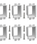 1 Gang Electrical Box Extender Kit Non Metallic BE1 6 Pack With 12 Phillips Screws For Extending Power Outlet Box Depth In Recessed Wiring Projects For Easy Home Wiring Installations, six extenders