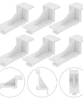 White Plastic Fridge Shelf Clips Set Of 10 For Freezers And Refrigerators, Sturdy Shelf Brackets for home and commercial coolers