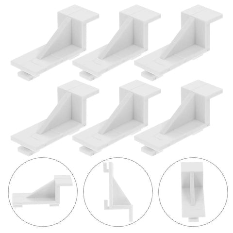 White Plastic Fridge Shelf Clips Set Of 10 For Freezers And Refrigerators, Sturdy Shelf Brackets for home and commercial coolers
