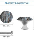 Nautical Wood Plank Cabinet Knobs With Screws Dope Round Crystal Glass Pulls On Stainless Steel Base 2 Pack size dimensions