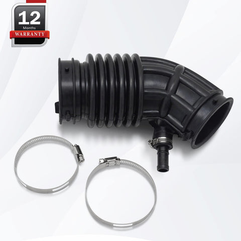Air Intake Hose With Clamps For 2007 2013 Nissan Altima 2.5L 4 Cylinder Engine OE 16576JA000 Replace 696085 Easy Install Restores Performance And Fuel Economy, shown with 12-month warranty badge.