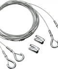 Ten Foot Beefy Aircraft Cable With Hooks Hanging Suspension Kit For Indoor LED High Bay Lights Heavy Duty Steel Wire Cord