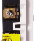 Side view of 20 Amp 125V Pilot Light GFCI Receptacle With Tamper Resistant Self Test, Extra Heavy Duty Industrial Grade, White GFPL2-PLW.