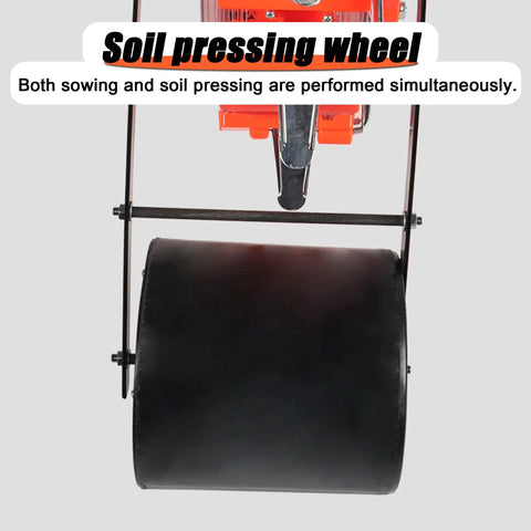 Manual 12 Nozzles Garden Seeder Roller soil pressing wheel for corn and beans hand push seed spreader