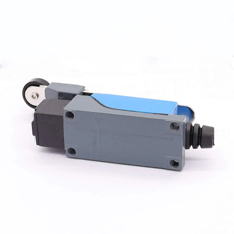 4 Pieces ME-8108 Adjustable Roller Lever Arm Momentary Limit Switch DPDT NC NO For CNC Mills And Routers, gray and blue switch