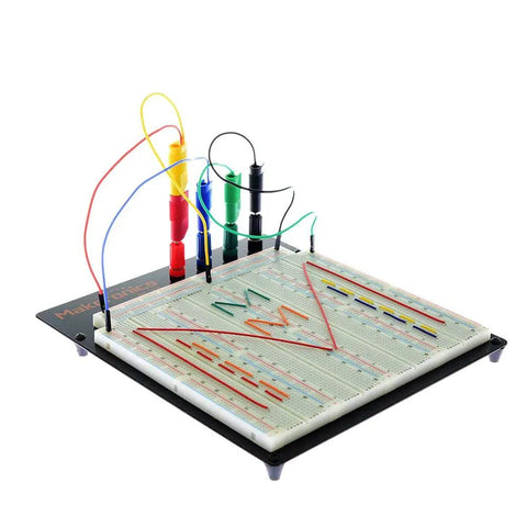 Prototype setup using 840 Piece Jumper Wire Kit With 14 Lengths For Breadboard Prototyping And Solder Circuits, connected to testing board.