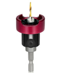 Kick Up Precision Carbide Countersink Drill Bit With Free Spin Depth Stop and Antislip Quick Release Hex Shank, 82 degree angle.