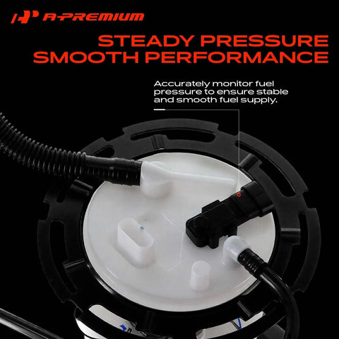 Get Your Ride Back On The Road With This Badass Electric Fuel Pump Module Assembly For Chevy Malibu 2004 To 2006 Featuring Precision Pressure Sensor close-up view showing connectors and assembly details.