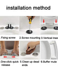 Installation method for Rock Solid Soft Close Toilet Seat Heavy Duty Resin U Shape Bathroom Seat with quick release hinges.