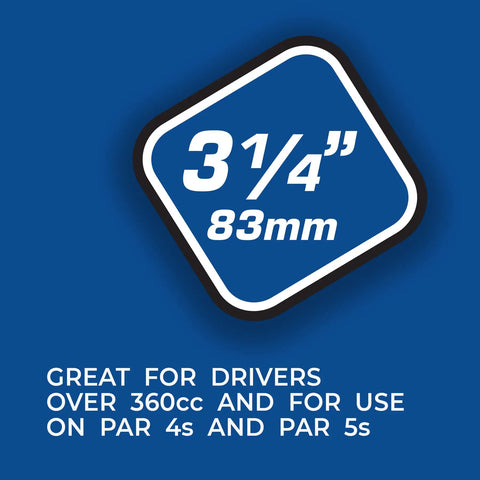 Performance Striped Plastic Golf Tees Pack Of 30 3 And A Quarter Inch White Durable Pro Tour Trusted Tees graphic for drivers