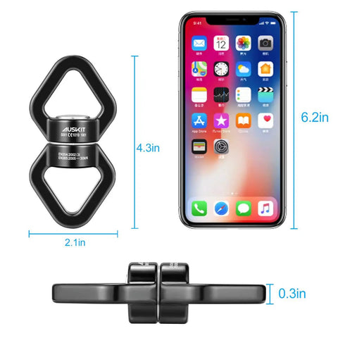 Heavy Duty Swing Swivel Featuring Frictionless 360 Spin Silent Ball Bearings Badass Aluminum Alloy Build, 4.3 x 2.1 inches.