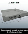 Portable Spill Containment Berm 4 By 4 Folding Tray For Oil Fuel And Chemical Spills Reusable UV-Resistant PVC shown flat