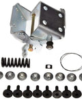 Heavy Duty Front Left Upper Door Hinge Replacement For Chevy Suburban Blazer And Cadillac Escalade Built Tough, metal hinge assembly with screws and spring.