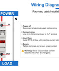 Wiring diagram for One Pole Fuse Holder Base For RT18-32 Fuses 10x38mm 32 Amp 690 VAC Din Rail Mount With Indicator Light